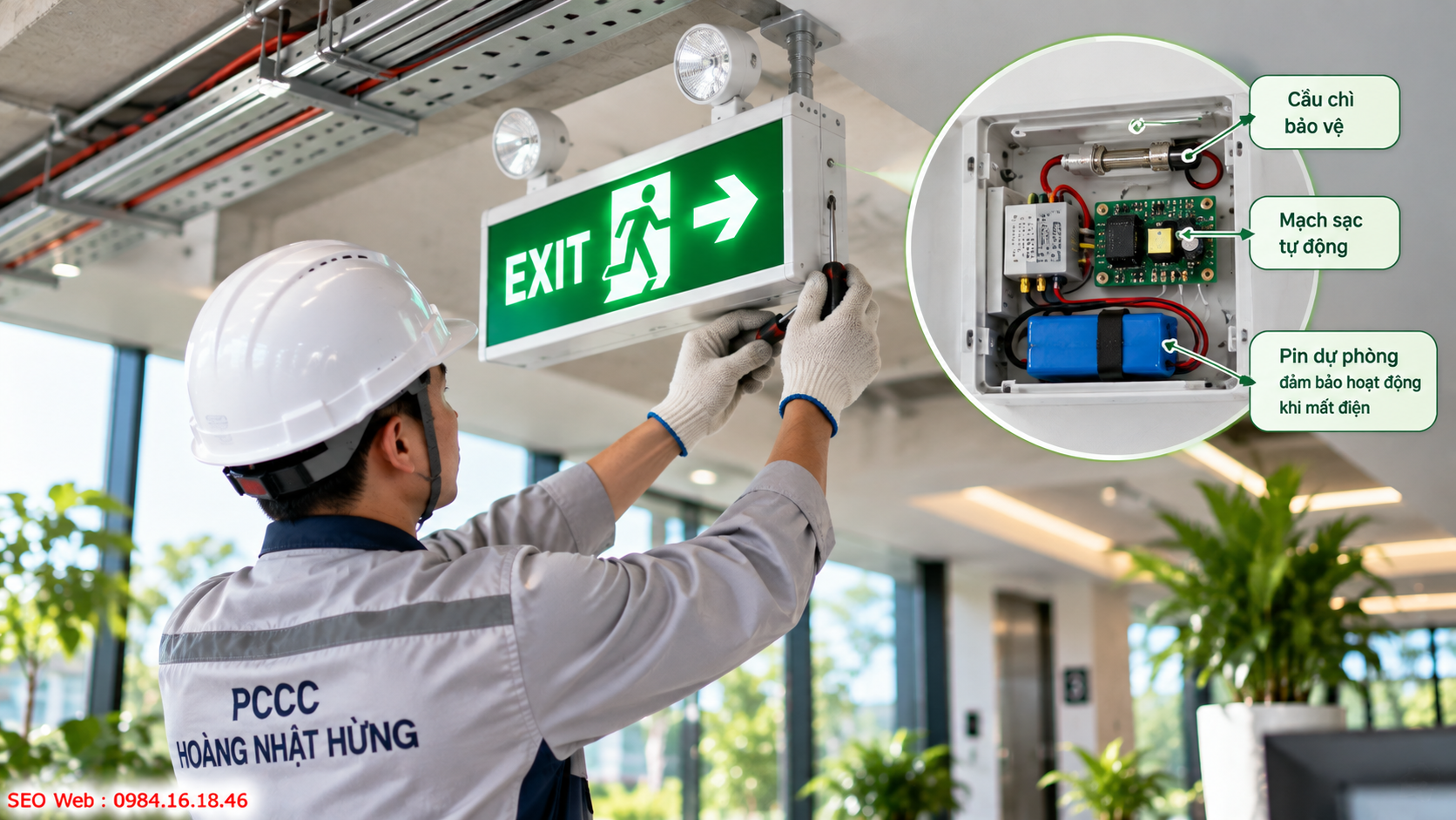 Giải pháp bảo vệ nguồn giúp tăng độ bền cho đèn Exit Mạch bảo vệ hạn chế quá tải và tình trạng xả pin sâu