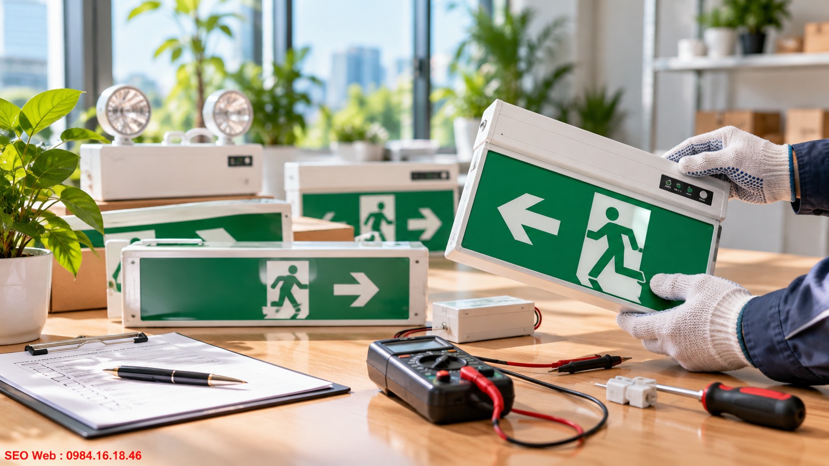 Kiểm tra độ bền giúp lựa chọn đèn Exit ổn định cho sử dụng lâu dài Chất lượng linh kiện quyết định độ bền và khả năng vận hành đèn Exit