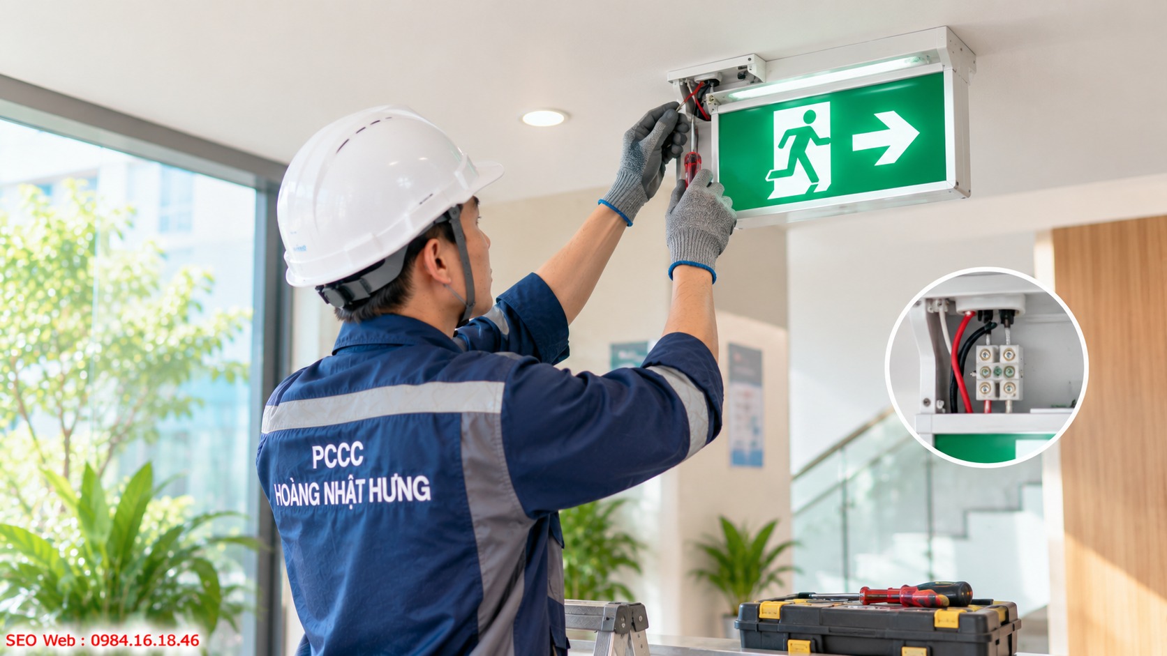 Cách kết nối điện cho đèn Exit theo hướng dẫn nhà sản xuất Đấu dây đúng sơ đồ giúp bảo vệ linh kiện và nguồn dự phòng
