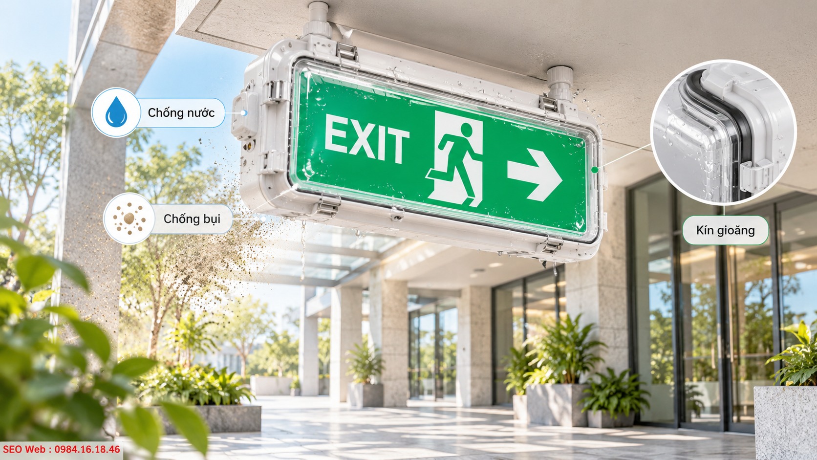 Thiết kế kín giúp hạn chế nước và bụi xâm nhập linh kiện