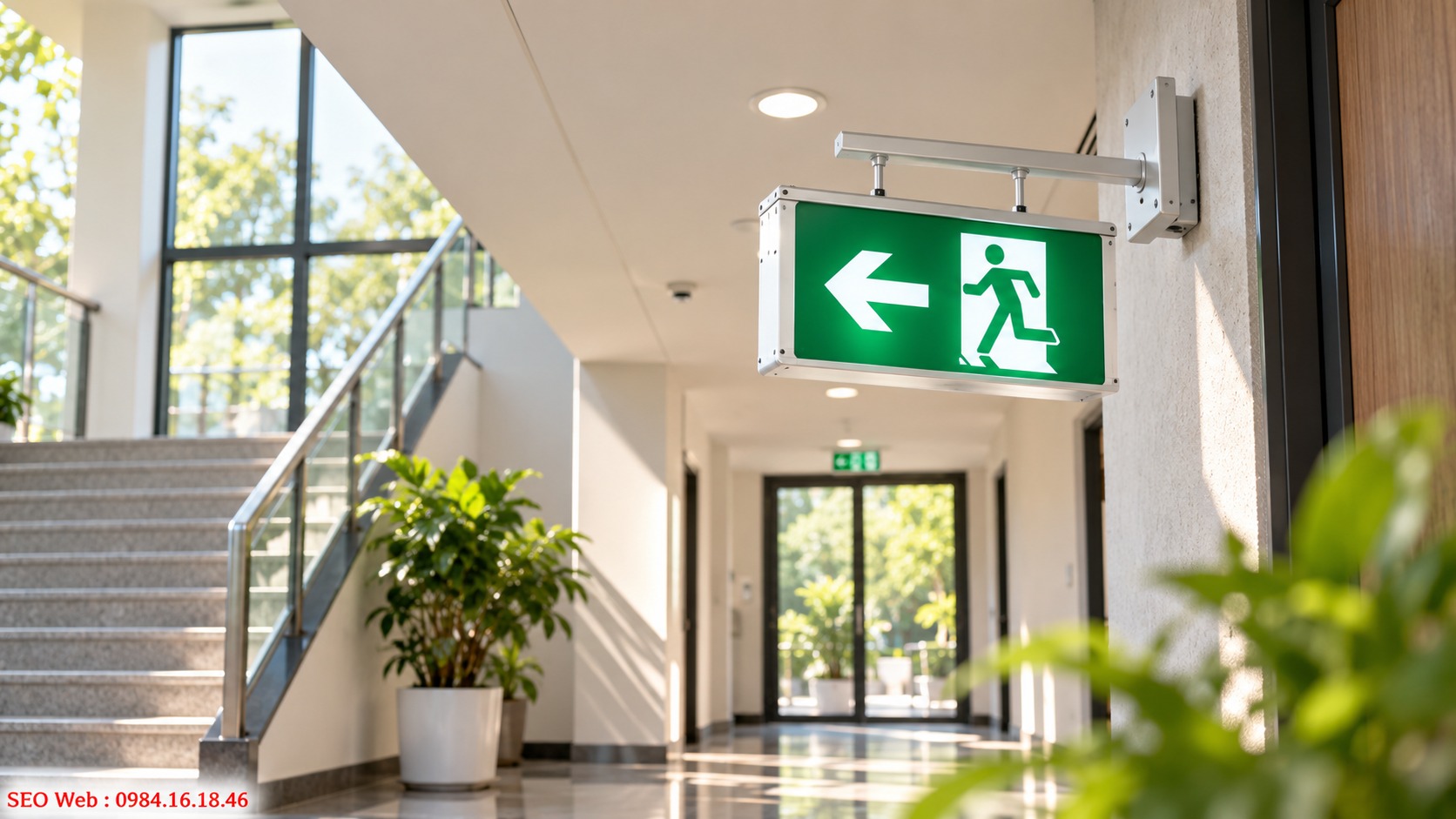 Đèn Exit hỗ trợ nhận biết hướng thoát nạn khi xảy ra sự cố