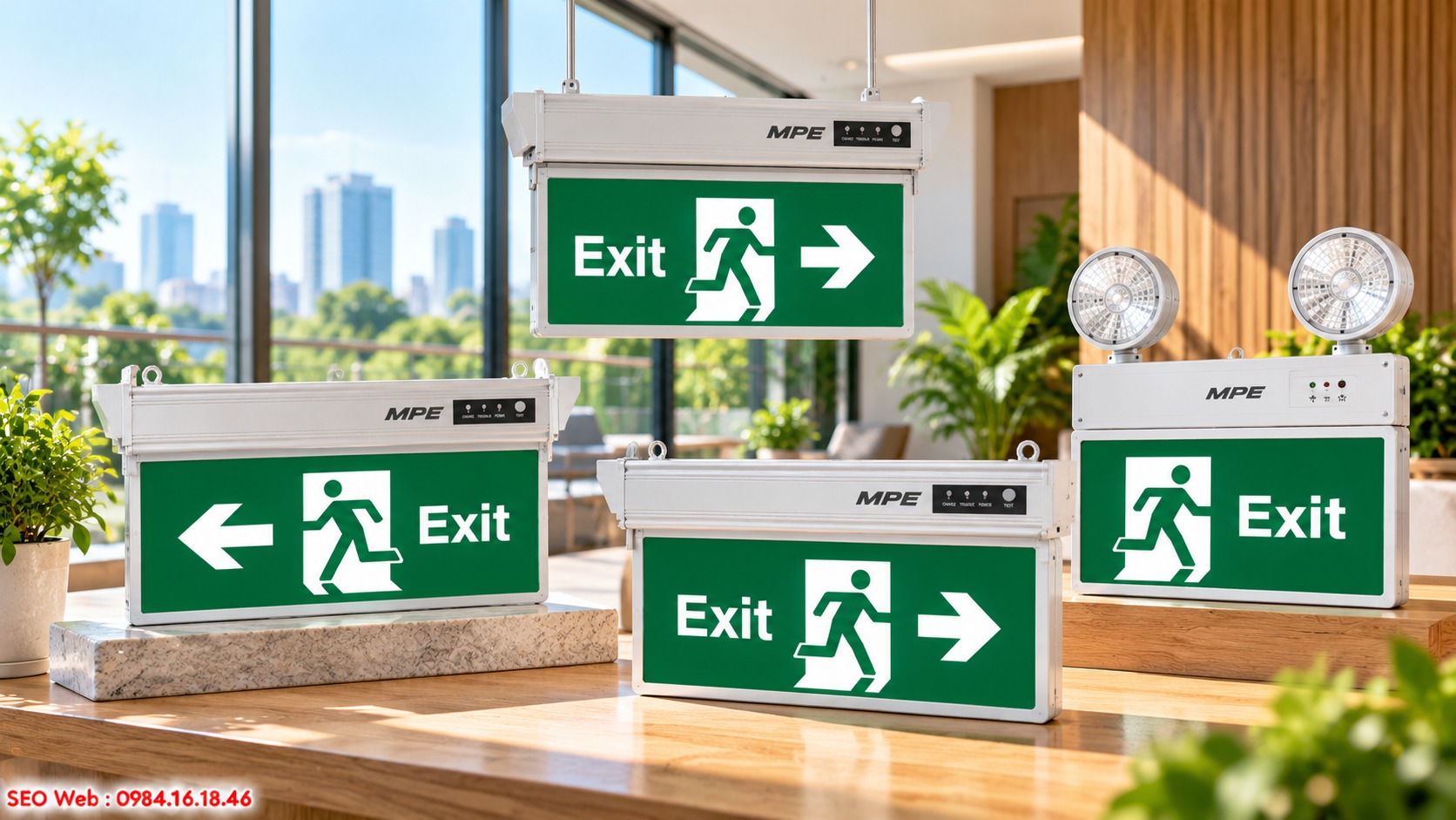 MPE cung cấp nhiều mẫu đèn Exit phù hợp các khu vực thoát hiểm