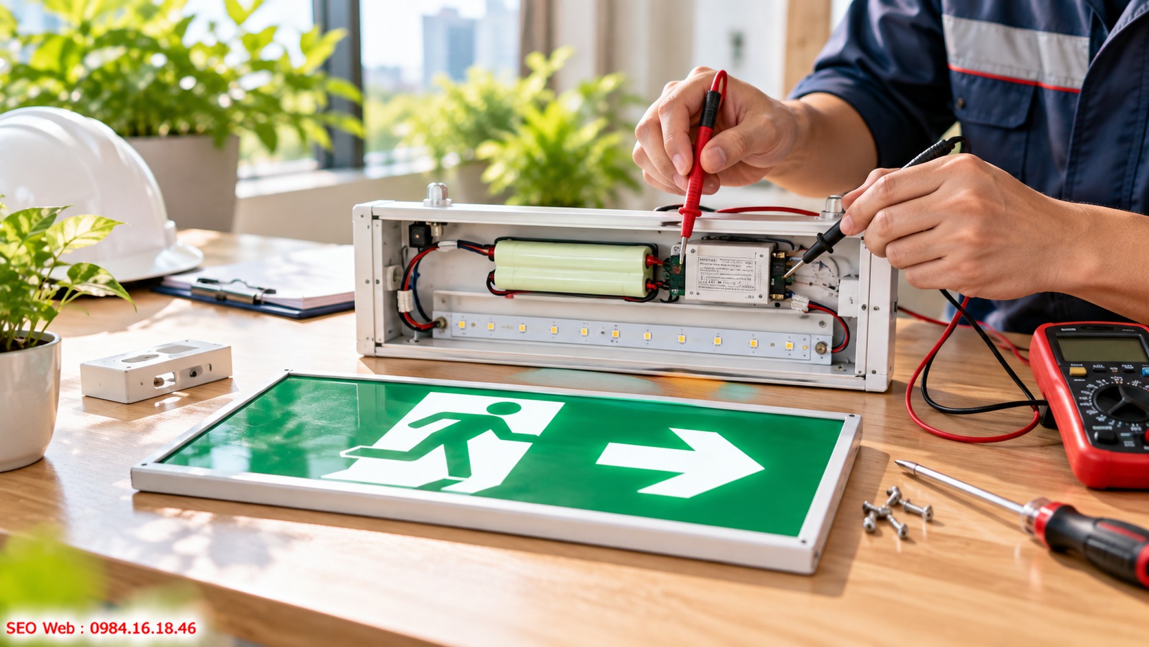 Kiểm tra định kỳ giúp phát hiện sớm linh kiện đèn Exit xuống cấp