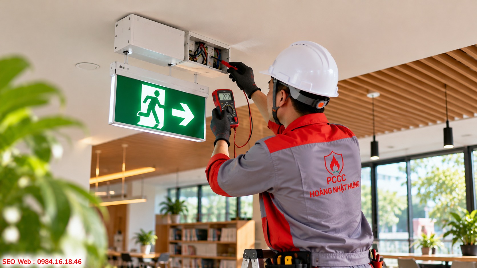 Nguồn điện ổn định giúp đèn Exit hoạt động đúng thiết kế