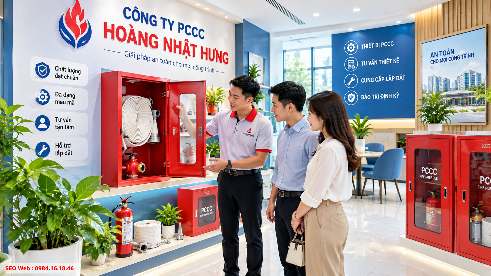 Liên hệ trang bị tủ chữa cháy tại Công ty PCCC Hoàng Nhật Hưng