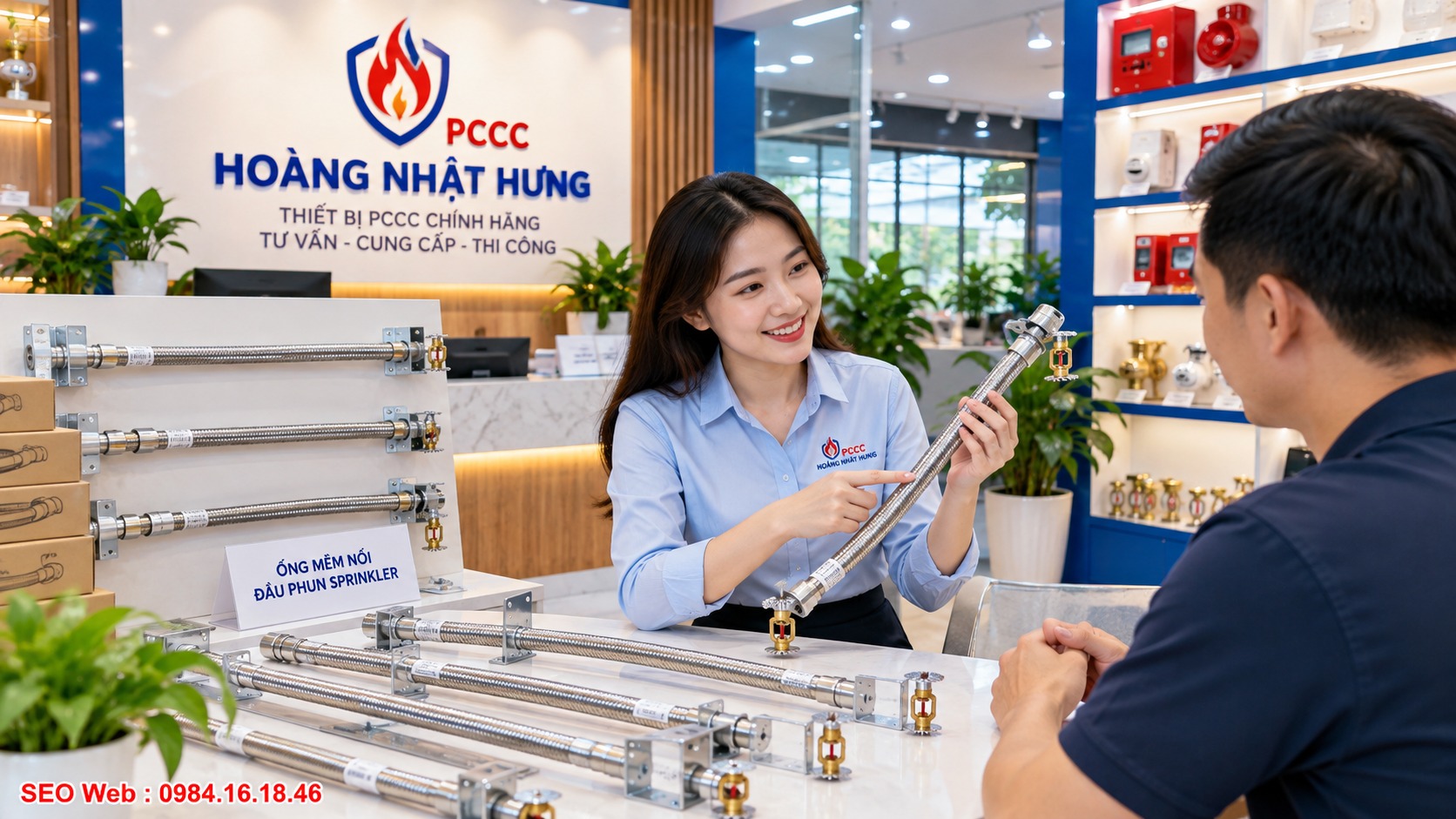 Hoàng Nhật Hưng cung cấp ống mềm Sprinkler chính hãng đầy đủ chứng từ