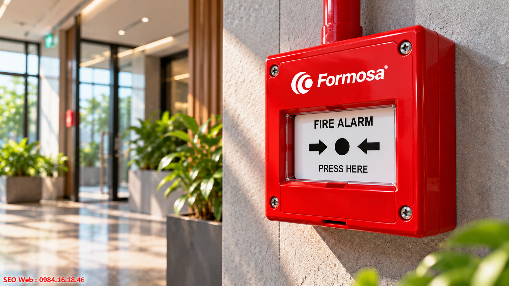 Nút nhấn Formosa hỗ trợ phát tín hiệu khẩn cấp về trung tâm báo cháy