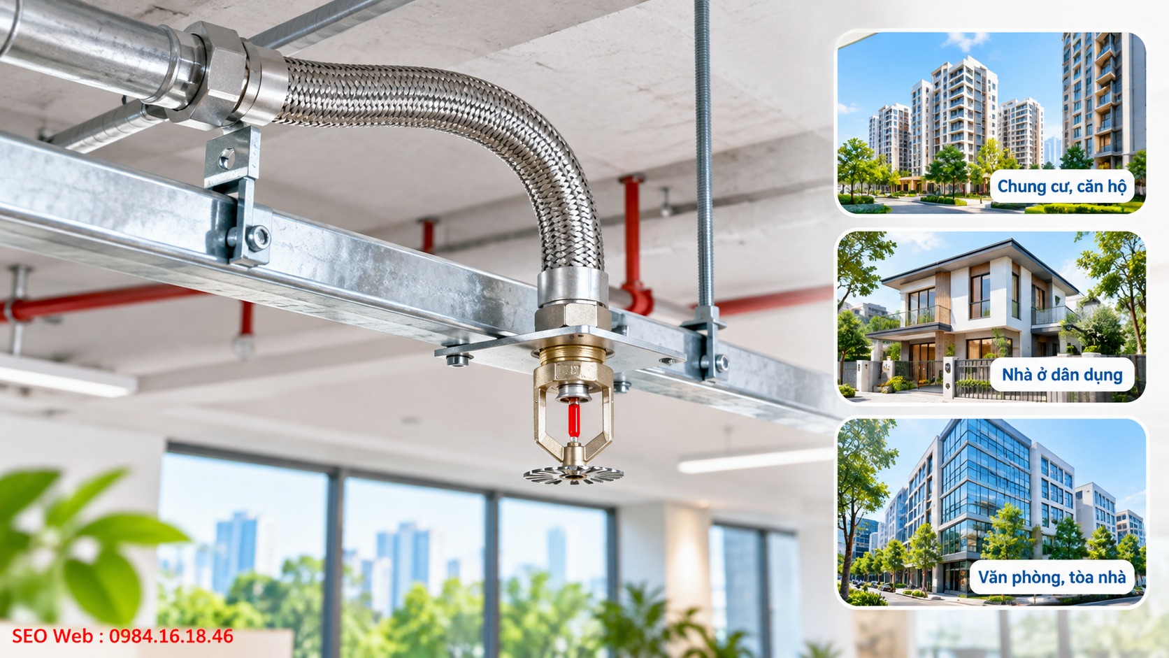 Ống mềm Sprinkler phù hợp nhà ở và nhiều công trình dân dụng