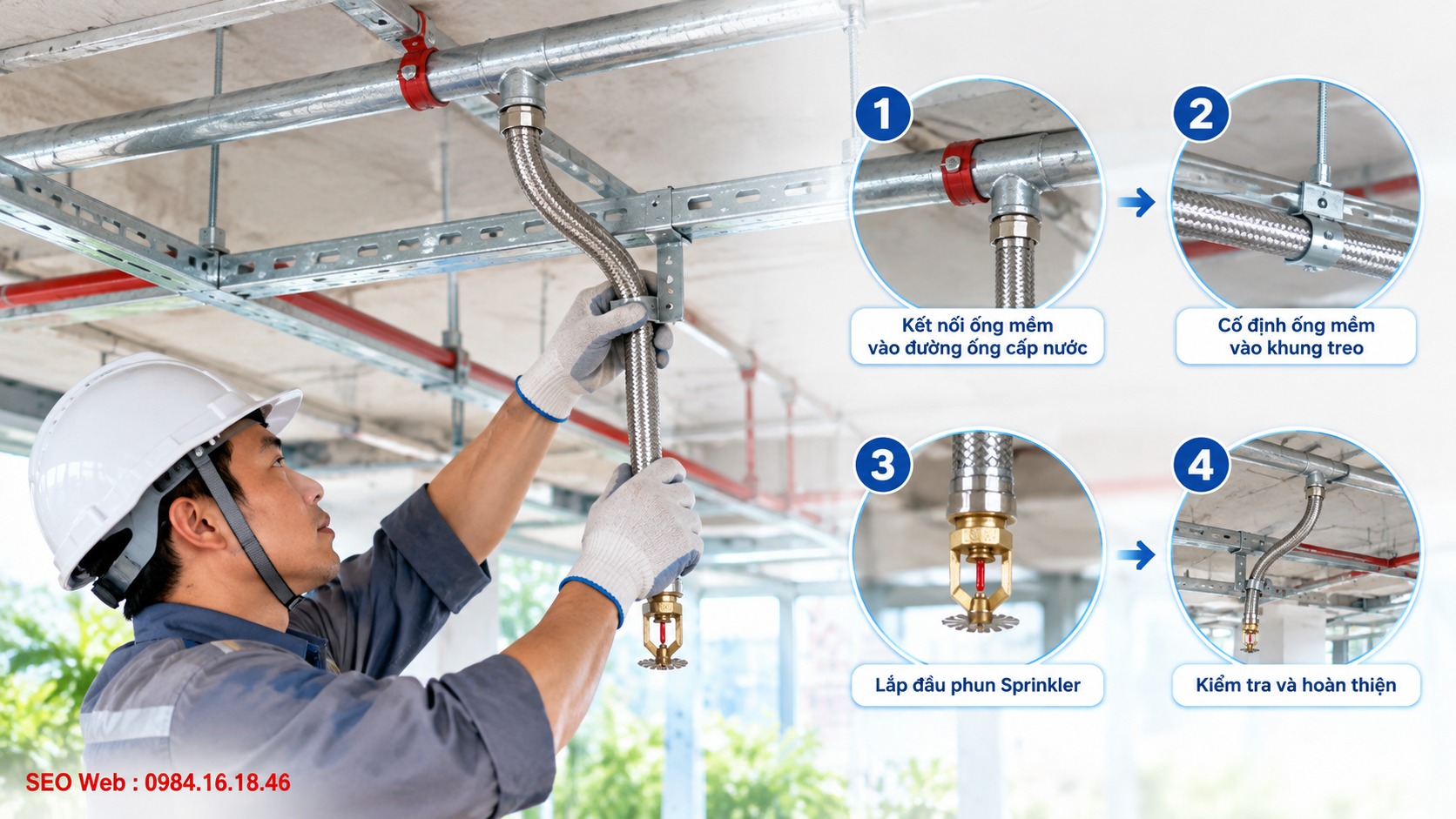 Thi công đúng quy trình giúp hạn chế rò rỉ và rung lắc
