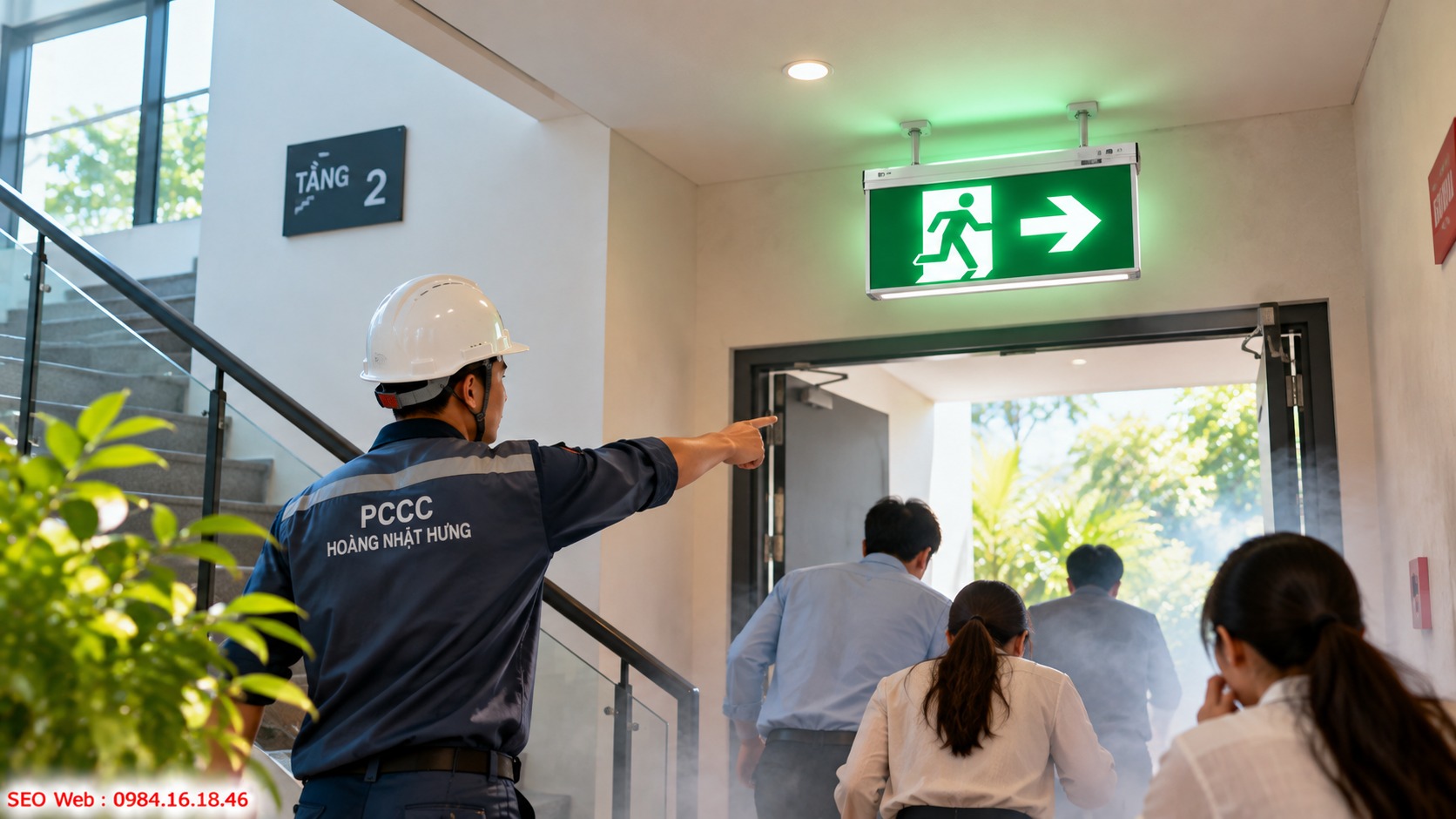 Vai trò ánh sáng Exit trong việc định hướng người thoát hiểm Ánh sáng chỉ dẫn giúp xác định lối thoát khi xảy ra sự cố