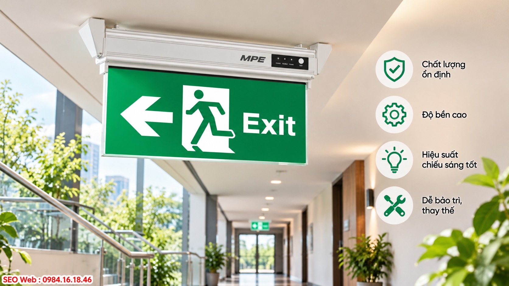 Thương hiệu uy tín giúp nâng cao độ tin cậy khi chọn đèn Exit