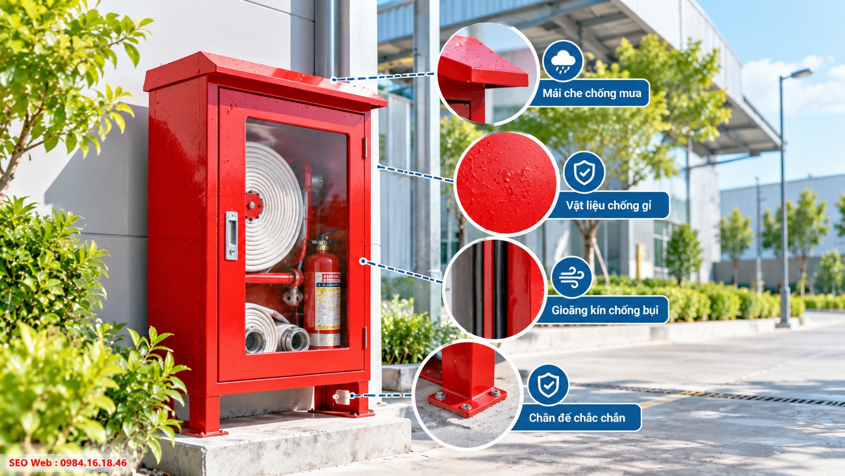 Yêu cầu thiết kế tủ chữa cháy ngoài trời chịu thời tiết khắc nghiệt