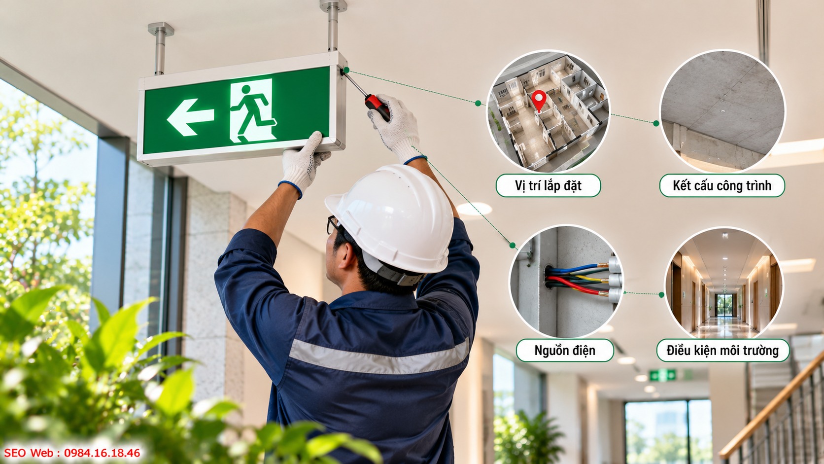 Các yếu tố cần kiểm tra để hệ thống Exit hoạt động hiệu quả Vị trí chiều cao và nguồn điện quyết định hiệu quả chỉ dẫn Exit